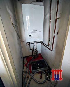 a boiler in a room